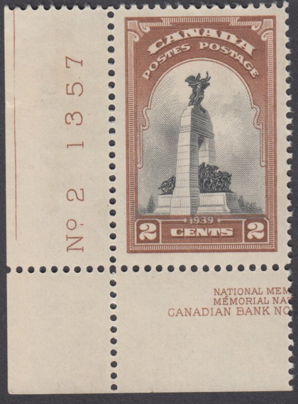 Canada - #247 Royal Visit, War Memorial - MNH