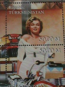 TURKMENISTAN STAMPS: MARILYN  MONROE MNH STAMPS FULL SHEET  MOST DEMAND.