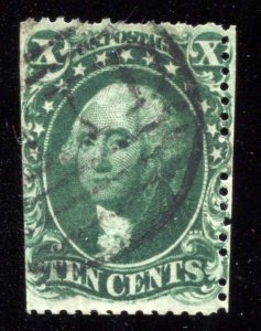 U.S. #31 SCARCE Used - 10c Green, Type I ($1,350) ⭐⭐⭐⭐⭐