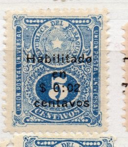 Paraguay 1926-27 Early Issue Fine Mint Hinged 2c. Surcharged Optd 282672