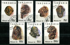 Tanzania SC# 985A-G Makonde Art set Used