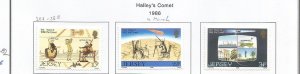 JERSEY - 1986 - Halley's Comet - Perf 3v Set - Mint Lightly Hinged