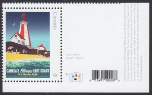 LIGHTHOUSE = VINTAGE TRAVEL POSTERS = stamp from Souvenir Sh MGN Canada 2022 MNH