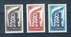 Luxembourg 1956 Europa full set of stamps. MNH. Sg 609-611.