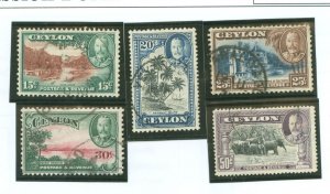 Ceylon #269-273 Used Single