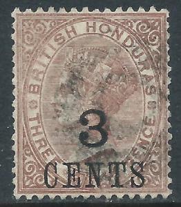 British Honduras, Sc #29, 3c on 3d, Used