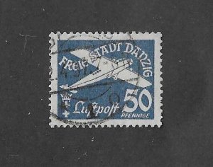 Danzig Sc #C39  50pf  airmail  used VF