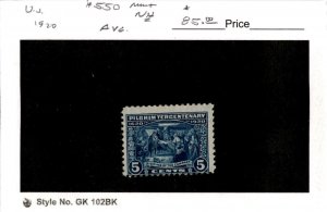 United States Postage Stamp, #550 Mint NH, 1920 Pilgrim (AC)
