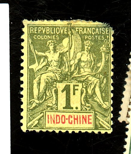 INDO-CHINA #20 MINT FINE OG PAPER HR LG THUJ Cat $60