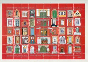 Denmark. 1996 Christmas Sheet. Lions Club, Mnh. Kalundborg. Old Doors, Windows