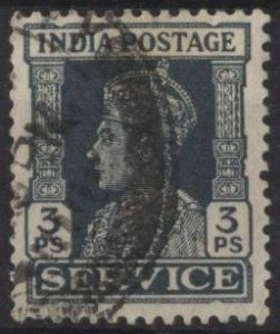 India O105 (used) 3p George VI, slate (1939)