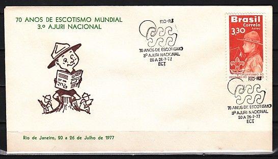 Brazil, 20/JUL/77. 70th Anniversary Scout Cancel on a Cachet Envelope