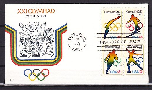 United States, Scott cat. 1695-1698. Olympics issue. First day cover. ^