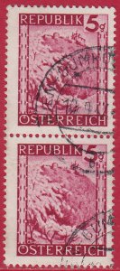 Austria - 1945 - Scott #457 - used pair - Leopoldsberg