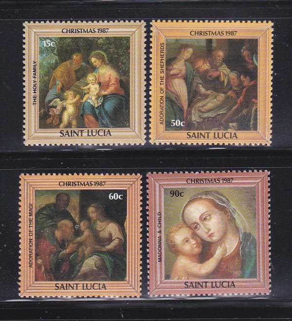 St Lucia 897-900 Set MNH Art, Paintings, Christmas (A)