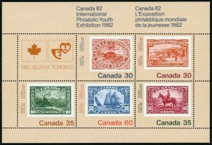 Canada SC#913a World Canada 82 Philatelic Exhibition S/S (1982) MNH​