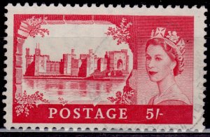 Great Britain 1955, Castles, 5s, used