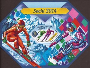 Solomon Islands - 2014 Sochi Winter Olympics - Souvenir Sheet-19M-476