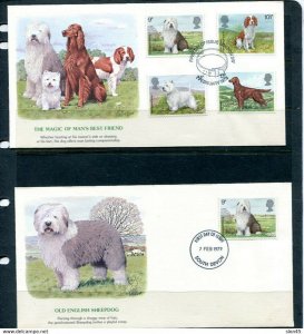 Great Britain 1979 (4) FDC Covers. Collection -The Magic of Best Friend Dogs.125