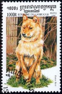 Dog, Ainu, Cambodia stamp SC#1807 used