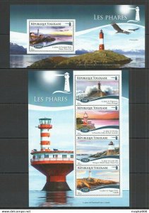 2014 Togo Architecture Marine Life Lighthouses Phares Kb+Bl ** Tg498