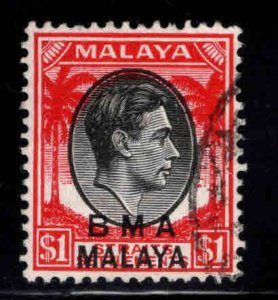 Straits Settlements Scott 268 BMA MALAYA overprint Used