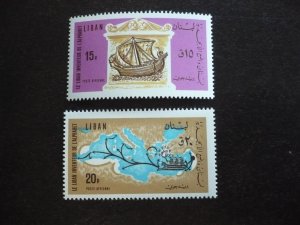 Stamps - Lebanon - Scott# C477-C478 - Mint Never Hinged Part Set of 2 Stamps