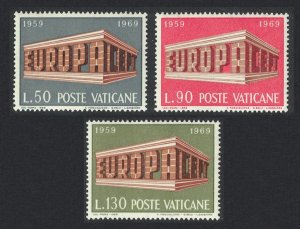 Vatican Europa CEPT 3v 1969 MNH SG#522-524
