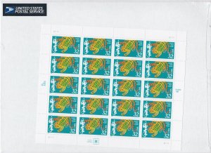 Scott #3179 Chinese New Year (Lunar, Tiger) Full Sheet of 20 Stamps - Sealed