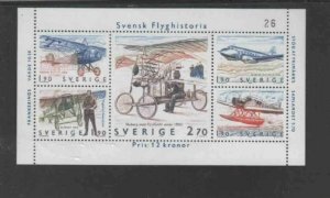 SWEDEN #1516 1984 SWEDISH AVIATION HISTORY MINT VF NH O.G S/S gg