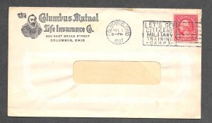 USA 599: 2c Washington, on cover, Military Training Camps cancel