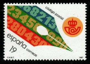 SPAIN SG2923 1987 POSTAL CODING MNH
