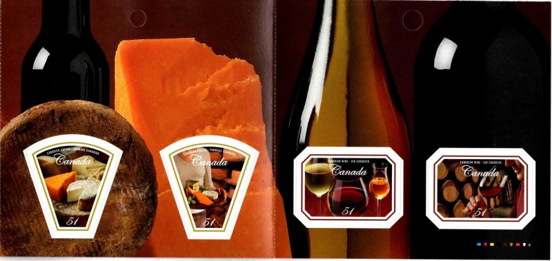 Canada Scott 2168-2171a Tasty Wine and Cheese Booklet