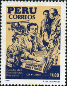 351444 MNH PERU 1988 PERIODISMO