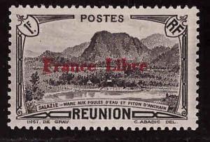 Reunion  Scott 206 MNH** France Libre overprint 1943