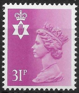 GB SGNI64a 1987 NORTHERN IRELAND 31p BRIGHT PURPLE TYPE II MNH