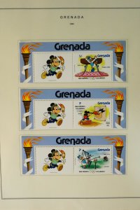 Grenada Mint NH 1980s Disney Stamp Collection