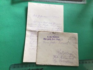 Germany WW1 1916 Fieldpost letter and cover A15418