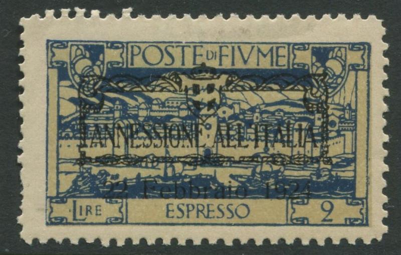 Fiume - Scott E17 - Overprint -1924 - MLH - Single 2l Stamp