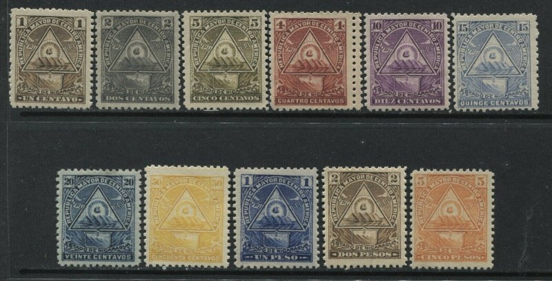 Nicaragua 1898 set mint o.g. hinged