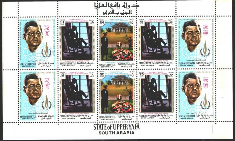 Jupper Jaffa. 1967. Small sheet 44A-48A. Kennedy, US President. MNH.