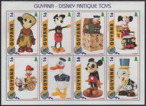 Guyana 1996 MNH Sc 3098 $6 Antique Disney Toys Sheet of 8