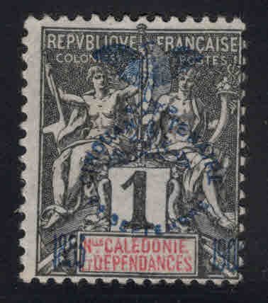 New Caledonia (NCE) Scott 66 MH* overprint | Europe - France & Colonies,  General Issue Stamp