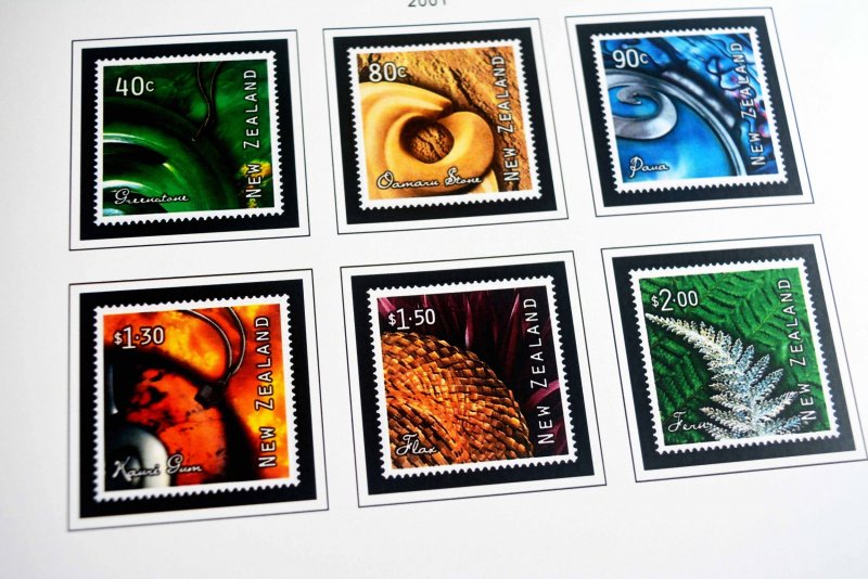 COLOR PRINTED NEW ZEALAND 2000-2004 STAMP ALBUM PAGES (88 illustrated pages)