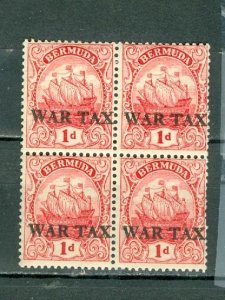 BERMUDA 1918 WAR TAX #MR1 BLK MNH
