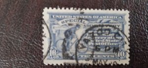 US Scott # e11; 10c Special Delivery; used from 1917; XF centering