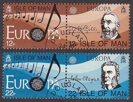 Isle of Man European Music year 4v CTO SG#286/89 SC#282-83