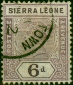 Sierra Leone 1897 6d Dull Mauve SG49 Fine Used (2)