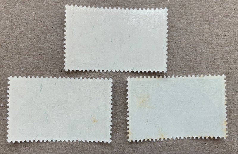 Somalia 1949 UPU, MNH, light toning on back of C36.  Scott C34-C36, CV $6.75