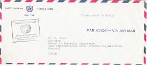 UN - Dominian Republic - to ICAO Montreal.  Pouch Mail